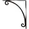Ekena Millwork Legacy Wrought Iron Bracket, (Triple center brace), Antiqued Pale Gold 2"W x 12"D x 15"H BKTM02X12X15TLEAPG - alternate 2